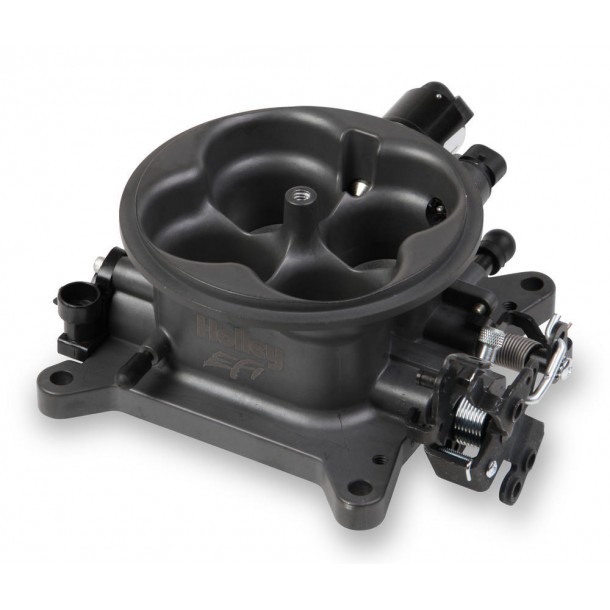 1000 CFM Square Bore Flange Throttle Body, Hard Core Gray