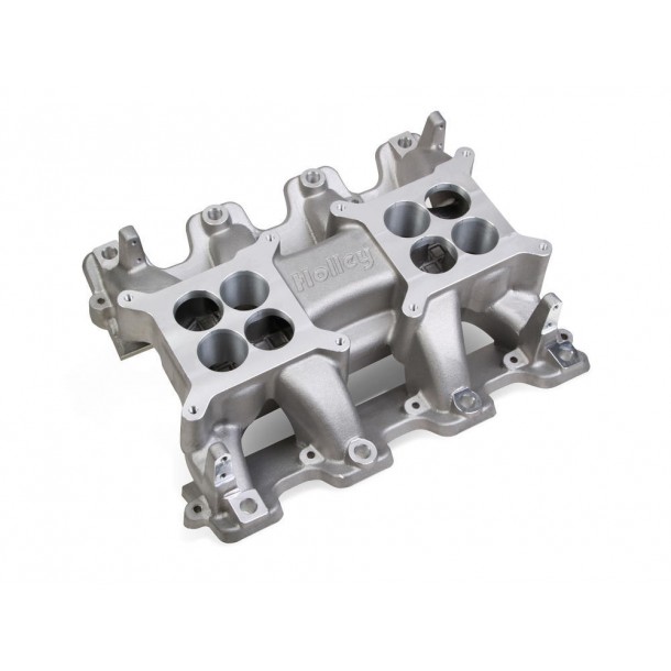 Mid-Rise Intake, GM LS1/LS2/LS6, Twin Square Flange, Aluminum