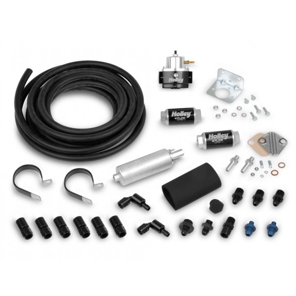 Fuel System Kit, 67 GPH Walbro Pump, Super-Stock Hose and Hose Ends