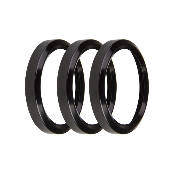 2-1/16 Inch Bezels, Black, Pack of 3