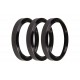 2-1/16 Inch Bezels, Black, Pack of 3