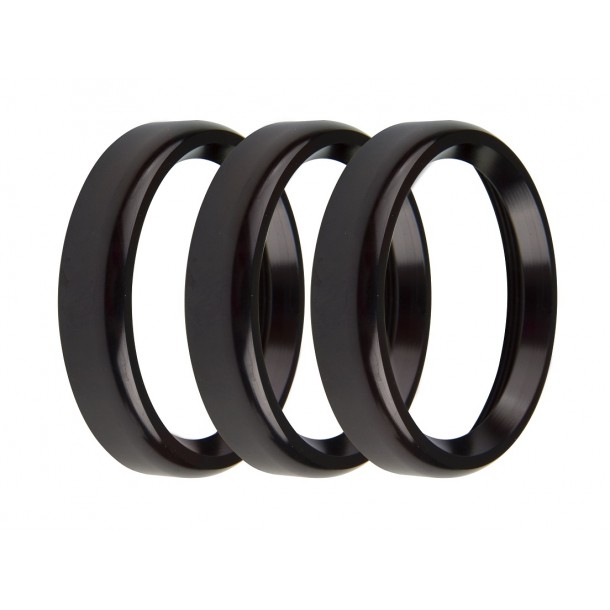 2-1/16 Inch Bezels, Black, Bold, Pack of 3