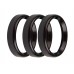 2-1/16 Inch Bezels, Black, Bold, Pack of 3