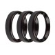 2-1/16 Inch Bezels, Black, Bold, Pack of 3