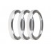 2-1/16 Inch Bezels, Silver, Pack of 3