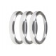 2-1/16 Inch Bezels, Silver, Pack of 3