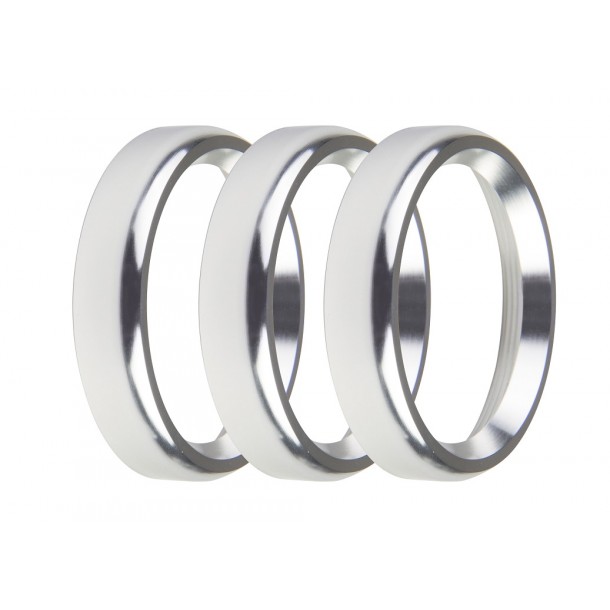 2-1/16 Inch Bezels, Silver, Bold, Pack of 3