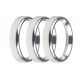 2-1/16 Inch Bezels, Silver, Bold, Pack of 3