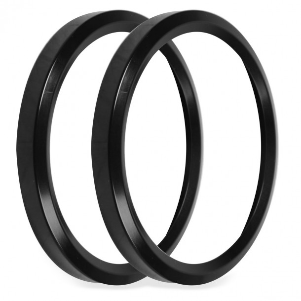 3-3/8 Inch Bezels, Black, Pack of 2