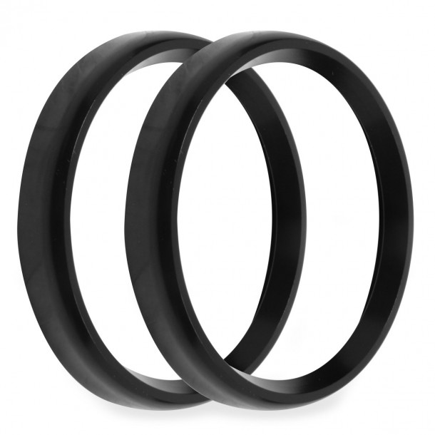 3-3/8 Inch Bezels, Black, Bold, Pack of 2