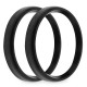 3-3/8 Inch Bezels, Black, Bold, Pack of 2