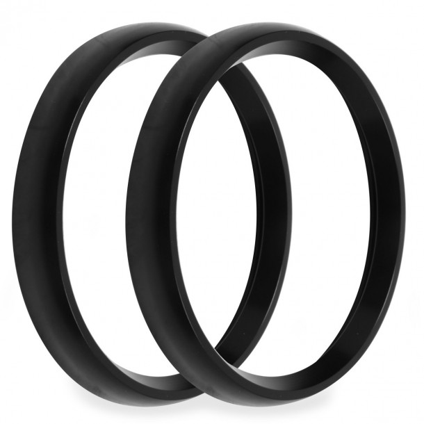 4-1/2 Inch Bezels, Black, Bold, Pack of 2