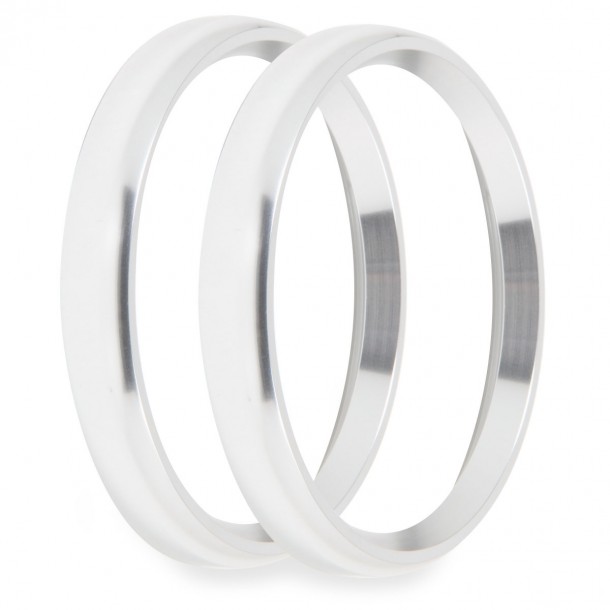 4-1/2 Inch Bezels, Silver, Bold, Pack of 2